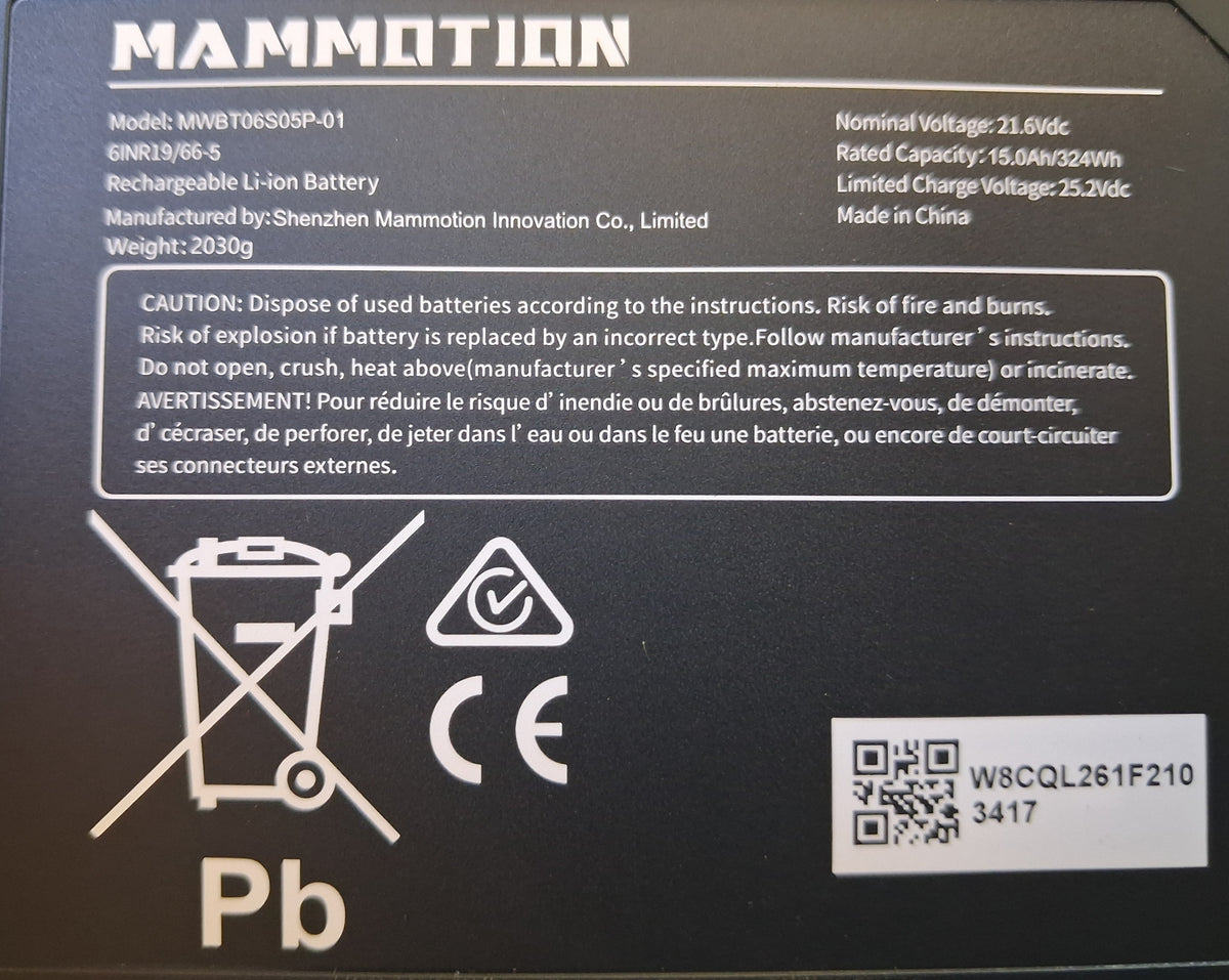LUBA 3 15Ah Lithium Battery